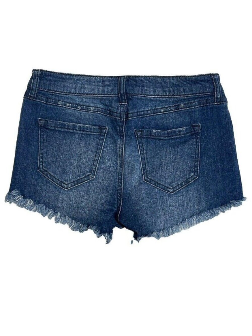 Distressed Blue Denim Frayed Hem Shorts Womens Size 26 Harper - Picture 2 of 7